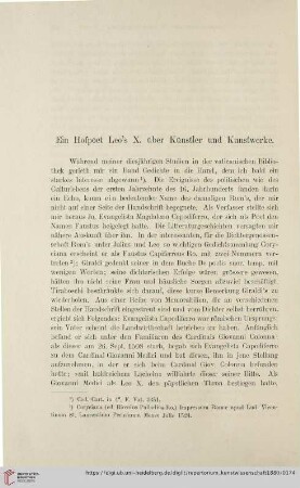 3: Ein Hofpoet Leo's X. über Künstler und Kunstwerke