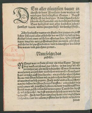 Nun folget das || gesicht.