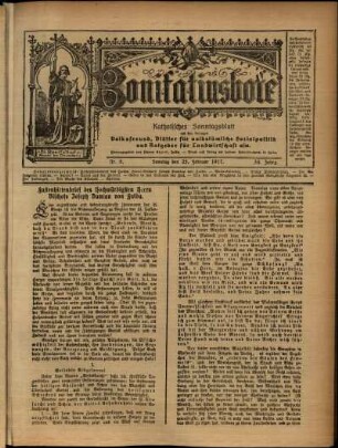 Erste Ausgabe vom Sonntag, den 25. Februar 1917.