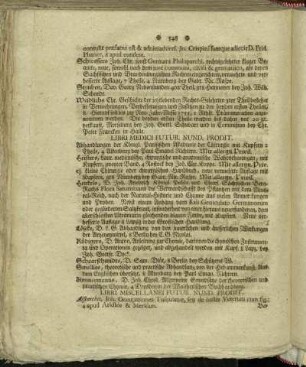 Libri Medici Futur. Nund. Prodit.