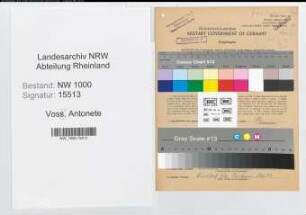Entnazifizierung Antonie Vos, geb. 28.08.1891 (Postangest.)