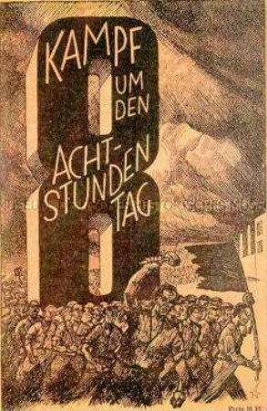 Broschüre zum Kampf um den Achtstundentag