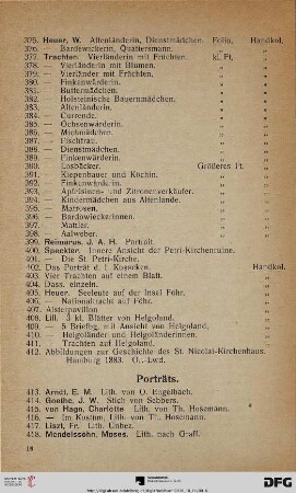 Porträts (Nr. 413- 426)