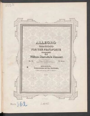 Allegro Grazioso For The Pianoforte Op. 18.