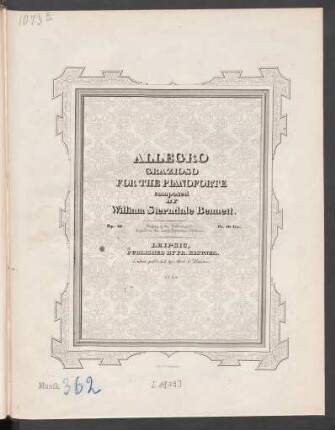 Allegro Grazioso For The Pianoforte Op. 18.