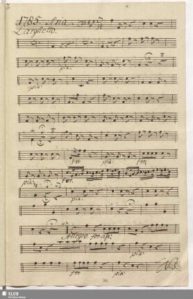 1785. Aria: Mirate il mio sembiante / Fabrizi, V.