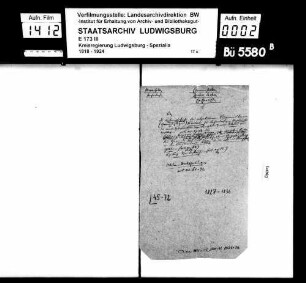 Kommunsachen: Rechnungssachen (Kassenreste), Oberamt Neckarsulm