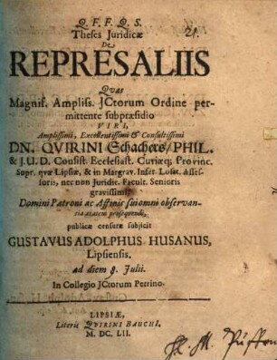 Theses iur. de represaliis
