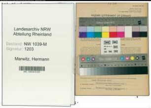 Entnazifizierung Hermann Marwitz , geb. 08.07.1883 (Dentist)