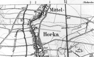Crostwitz-Horka. Meßtischblatt, 1:25.000, Sekt. Horka, 1886