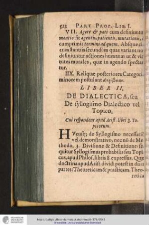 Liber II. de Dialectica