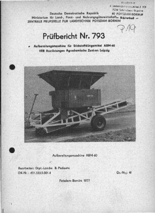Aufbereitungsmaschine ABM-60
