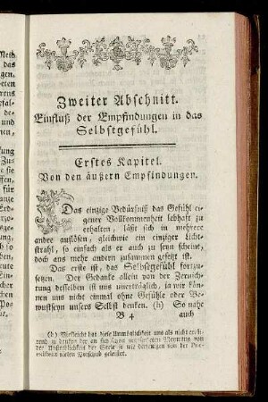 Erstes Kapitel. Von den äußern Empfindungen.