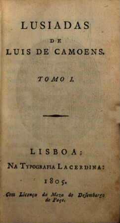 Lusiadas de Luis de Camoens, 1