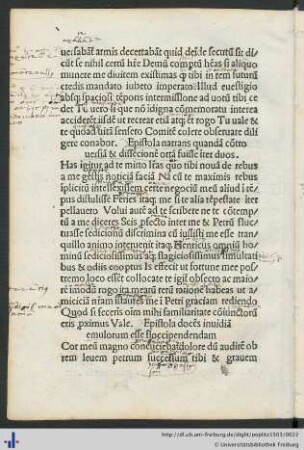 Epistola narrans quandam controversiam …