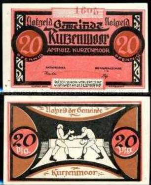 Kurzenmoor 20 Pfennig, Notgeldserie