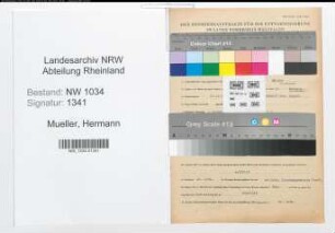 Entnazifizierung Hermann Mueller , geb. 27.12.1908 (Oberzahlmeister)