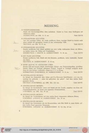Messing (Nr. 33-57)