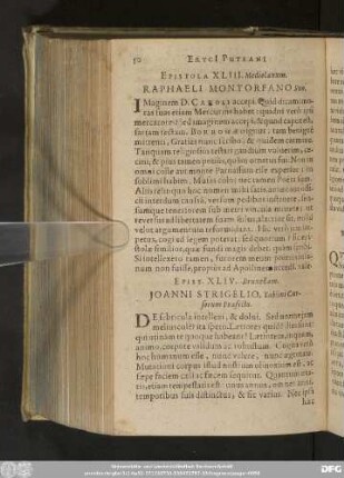 Epist. XLIV. Bruxellam. Ioanni Strigelio, Tablini Cursorum Praefecto.