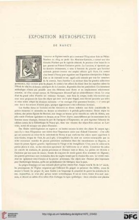 1: Exposition rétrospective de Nancy, [1]