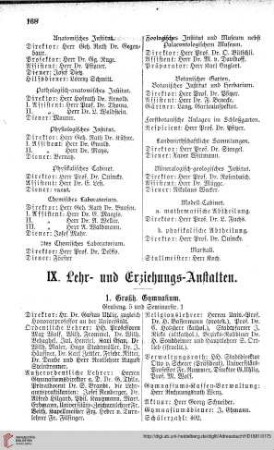 Lehr= und Erziehungs=Anstalten