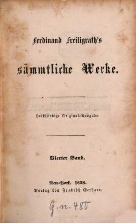 Sämmtliche Werke : Wohlfeile vollständige Original-Ausgabe. 4