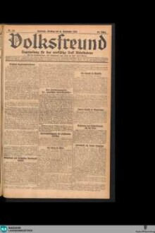 Der Volksfreund : Tageszeitung für das werktätige Volk Mittelbadens