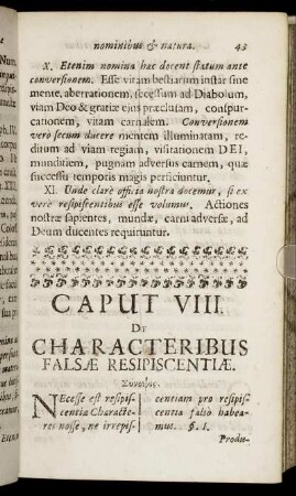Caput VIII. De Characteribus Falsӕ Resipiscentiӕ