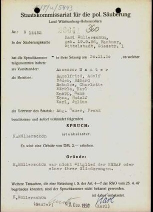 Müllerschön, Karl