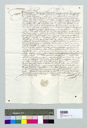 Hans Staudinger, Hofwirt zu Eberspoint, und seine Frau Birgitta reversieren Bischof Albert von Regensburg die Verleihung des Erbrechts auf einer Wiesmad zu Eberspoint. S: Johann Wilhelm von Frauenhofen, Pfleger zu Eberspoint