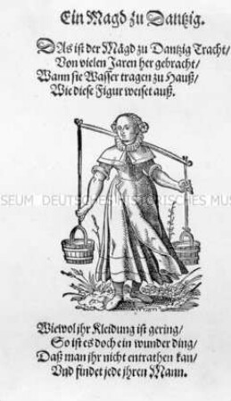 Ein Magd zu Dantzig (69. Abb. aus dem Frauentrachtenbuch)