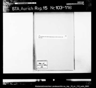 Die Versetzung des Regierungsassessors Robert-Tornow nach Göttingen