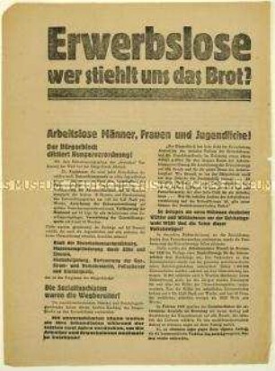 Aufruf der KPD zur Reichstagswahl 1930