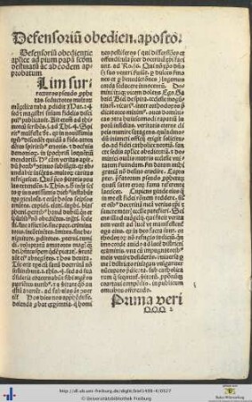 Defensorium obedientie apostolice