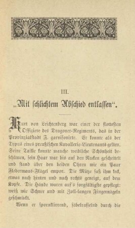 III. "Mit schlichtem Abschied entlassen"