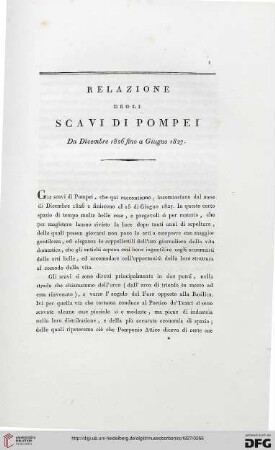 3: Relazione degli scavi di Pompei : da Dicembre 1826 fino a Giugno 1827