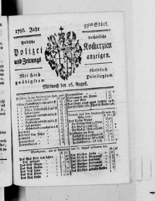 33tes Stück., Ausgabe vom 16. August 1786