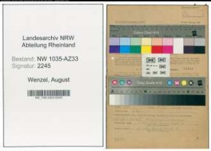 Entnazifizierung August Wenzel , geb. 20.04.1893 (Arbeiter)