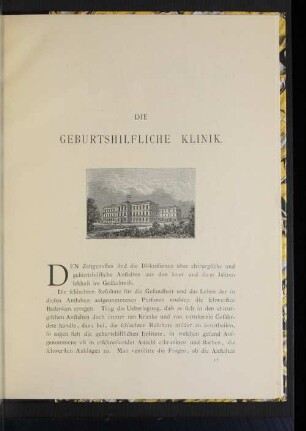 Die Geburtshilfliche Klinik.