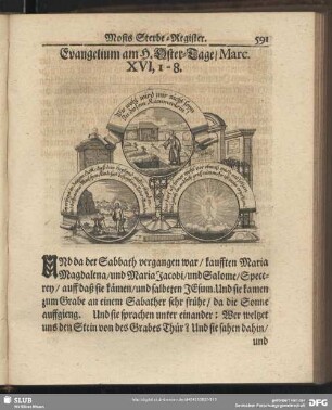 Evangelium am H. Oster-Tage, Marc. XVI, 1 – 8.