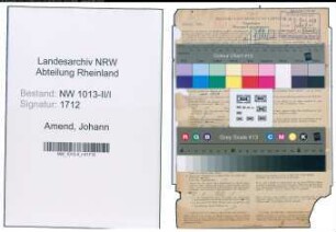 Entnazifizierung Johann Amend , geb. 25.05.1900 (Ingenieur)