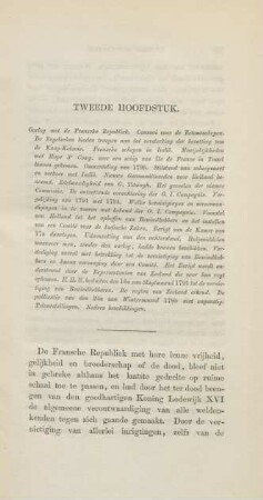 Tweede hoofdstuk. Oorlog met de Fransche Republiek ...