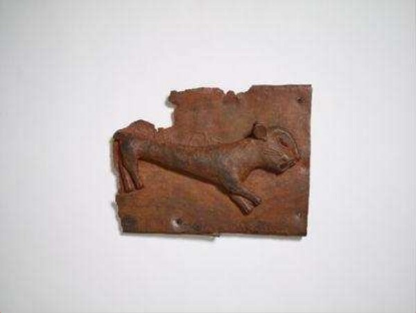 Bronze plate: Leopard