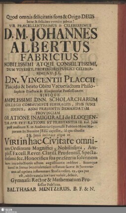 Quod omnis felicitatis fons [et] Origo Deus ...