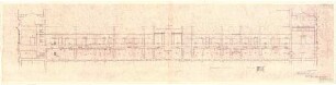 Döllgast, Hans; München; Alte Pinakothek, Wiederaufbau - Kabinette (Längsschnitt; Grundriss)