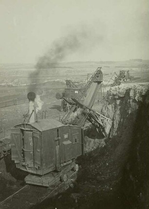 Braunkohle, Tagebau Hirschfelde (Kopalnia Turoszów), Löffelbagger bei der Arbeit