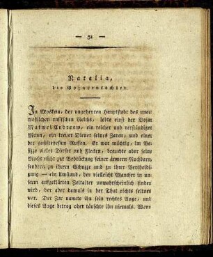 Natalia, die Bojarentochter.