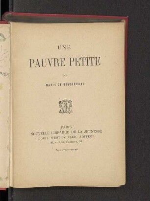 Une pauvre petite