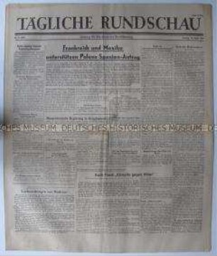 Sowjetische Tageszeitung für die deutsche Bevölkerung "Tägliche Rundschau" u.a. zum Nürnberger Prozess