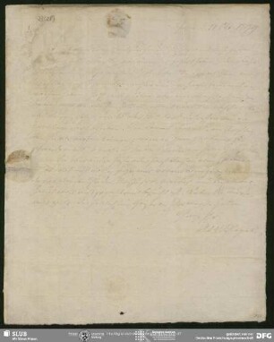Eigenh. Brief von August Wilhelm von Schlegel an Georg Joachim Göschen, Jena, 11.10.1799